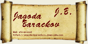 Jagoda Baračkov vizit kartica